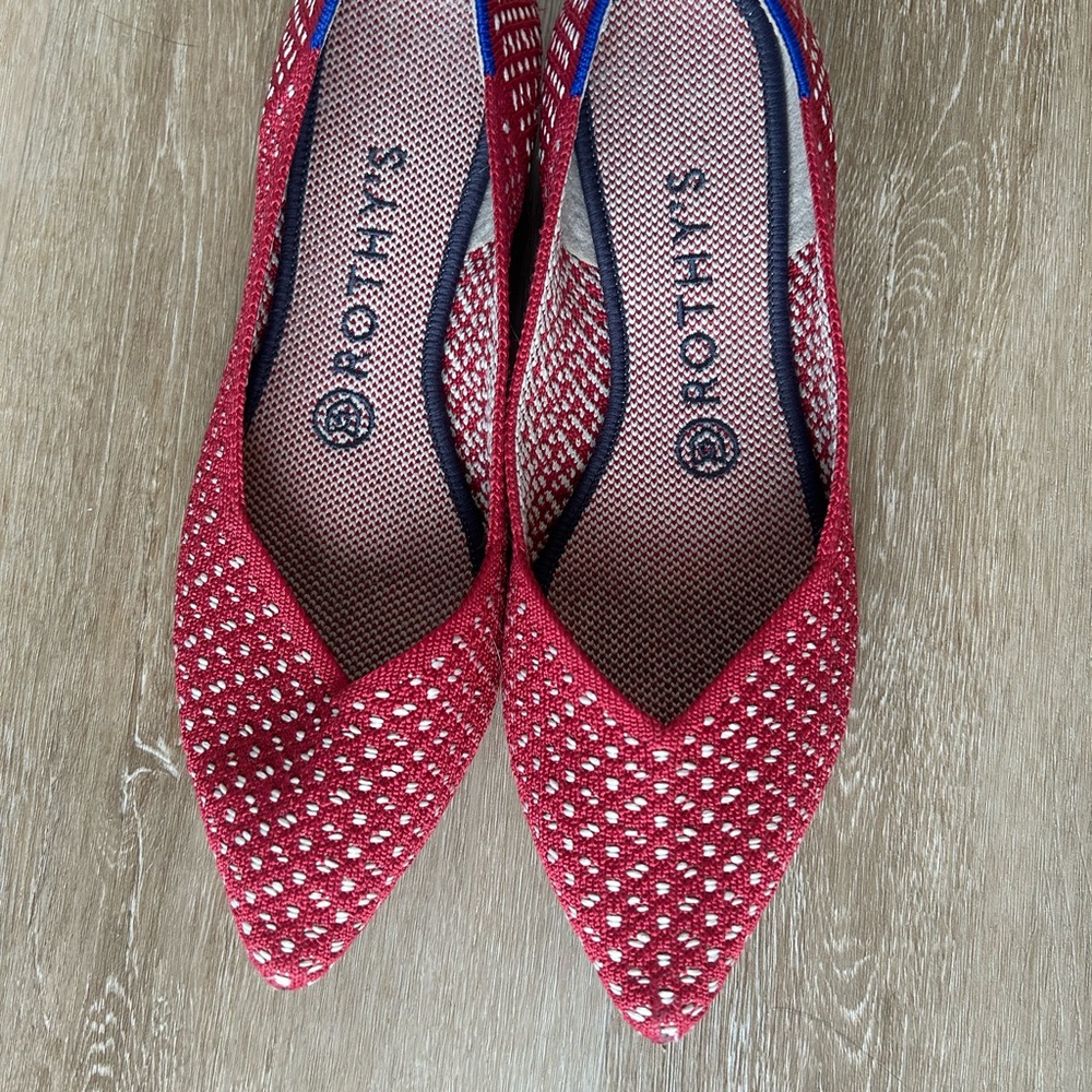 Rothy's Red Flats Breathable Loafers